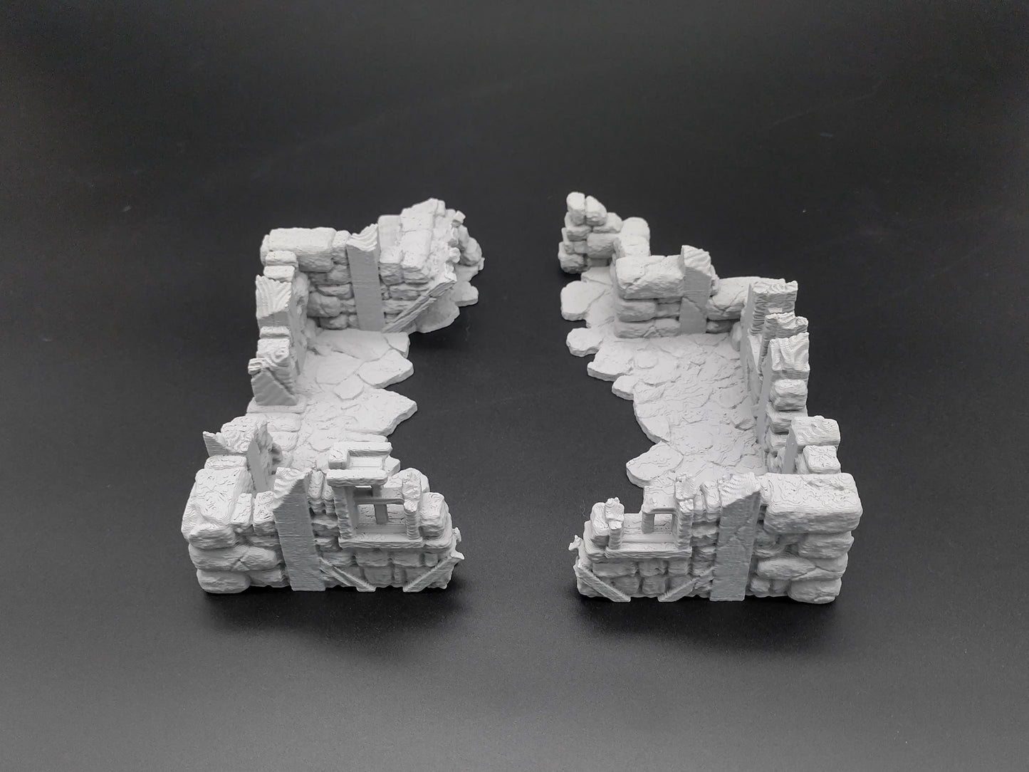 Ruined house for miniature games 3D printed | 28mm | scatter or area terrain | house 5 ground level
