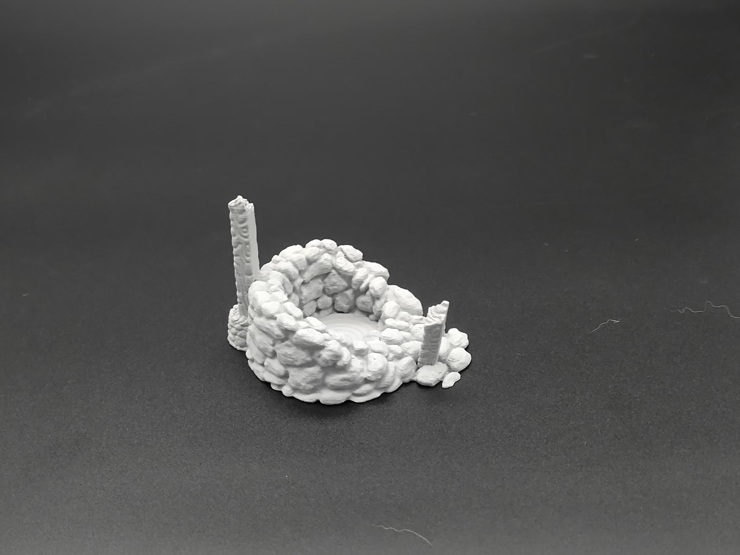 Ruined well for tabletop scales 28mm scale 3D printed scatter terrain