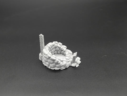 Ruined well for tabletop scales 28mm scale 3D printed scatter terrain