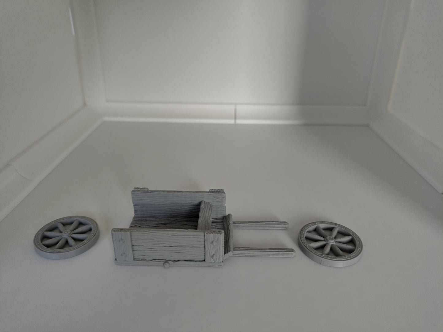 Miniature cart with 4 bundles of sacks | 3D printed terraing for tabeltop games & RPGs