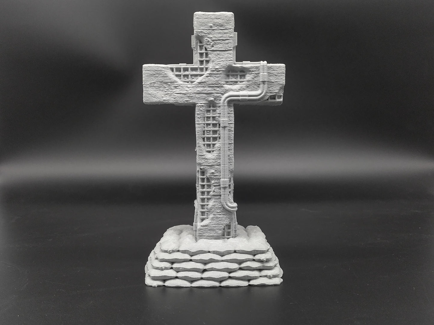 Concrete cross wargaming scatter terrain - Sci-Fi grimdark terrain | Trench Warfare Zone