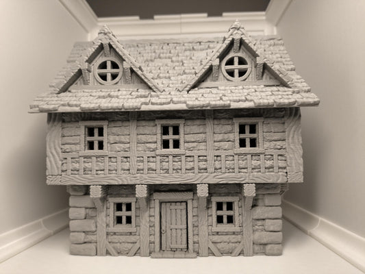 Large medieval house for 28mm scale with playable interior on multiple floors | terrain | magnetisable | house 4 of the small village set