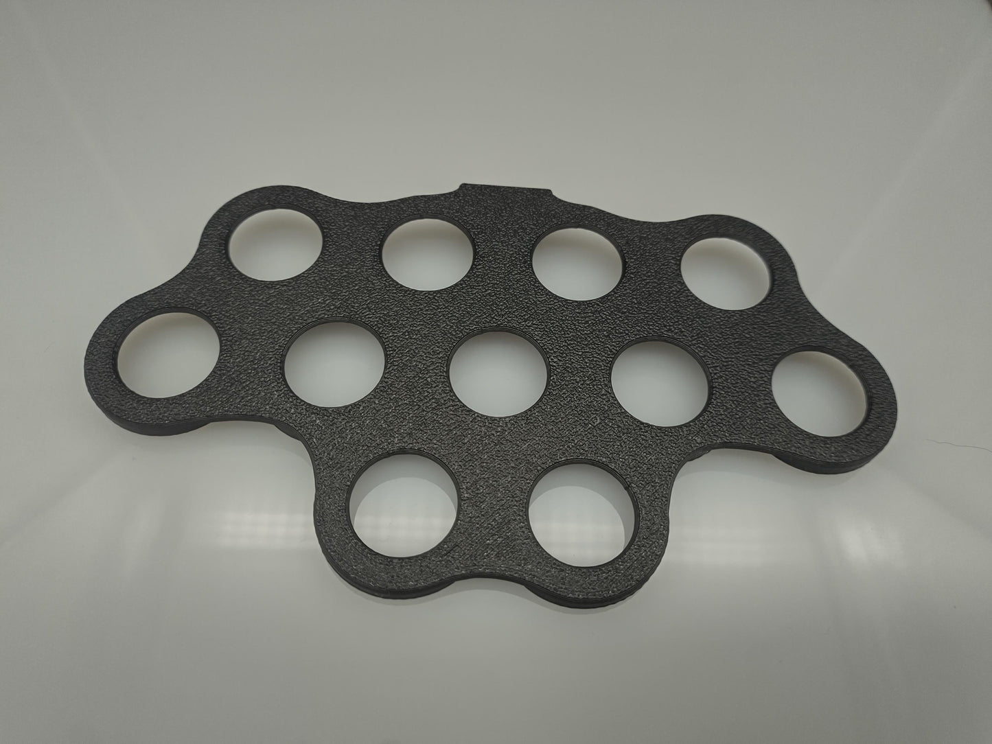 Movement tray for 28mm round bases with 11 slots for tabletop games