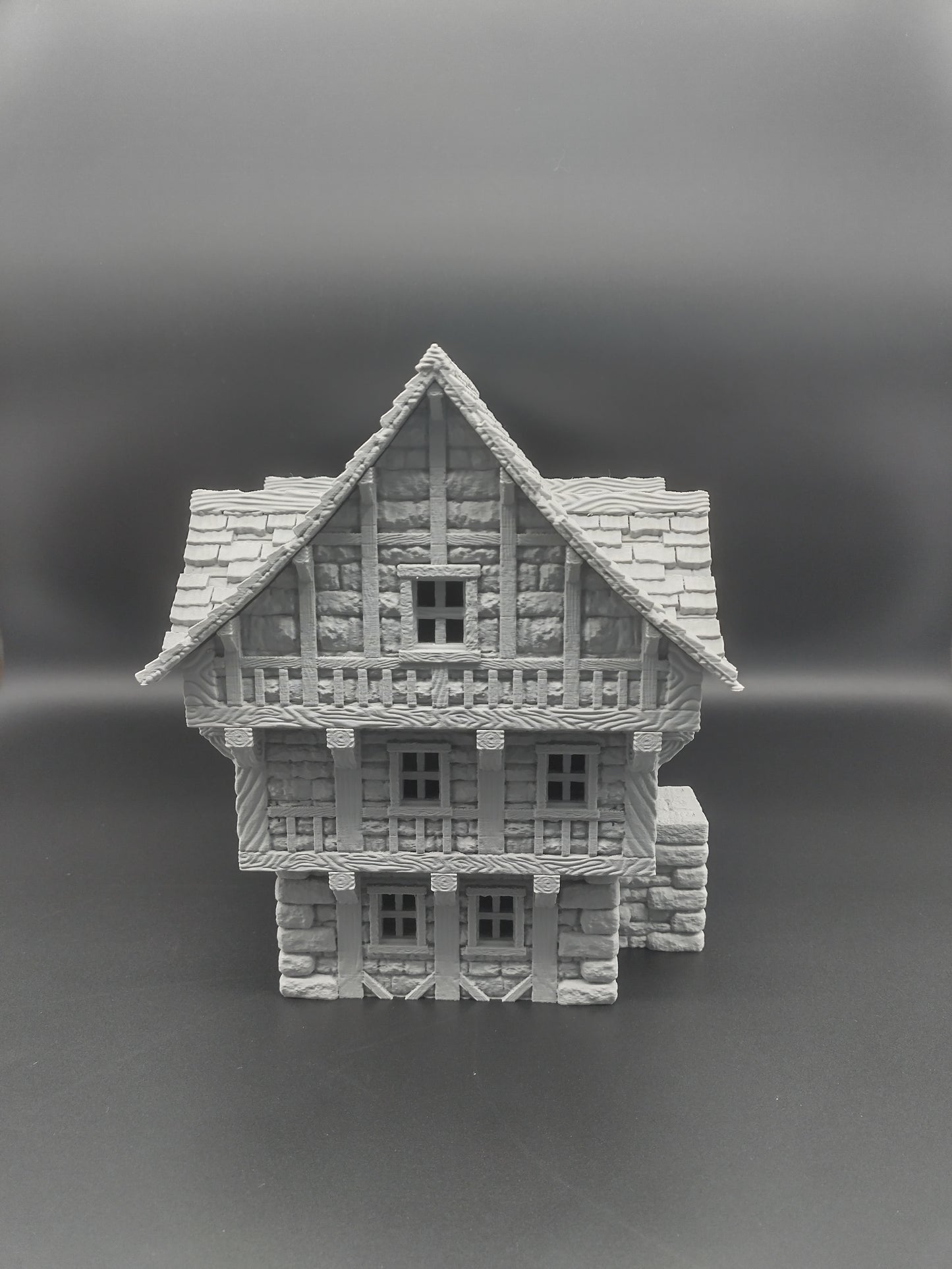 28mm tabletop terrain house with hinged doors and detailed windows