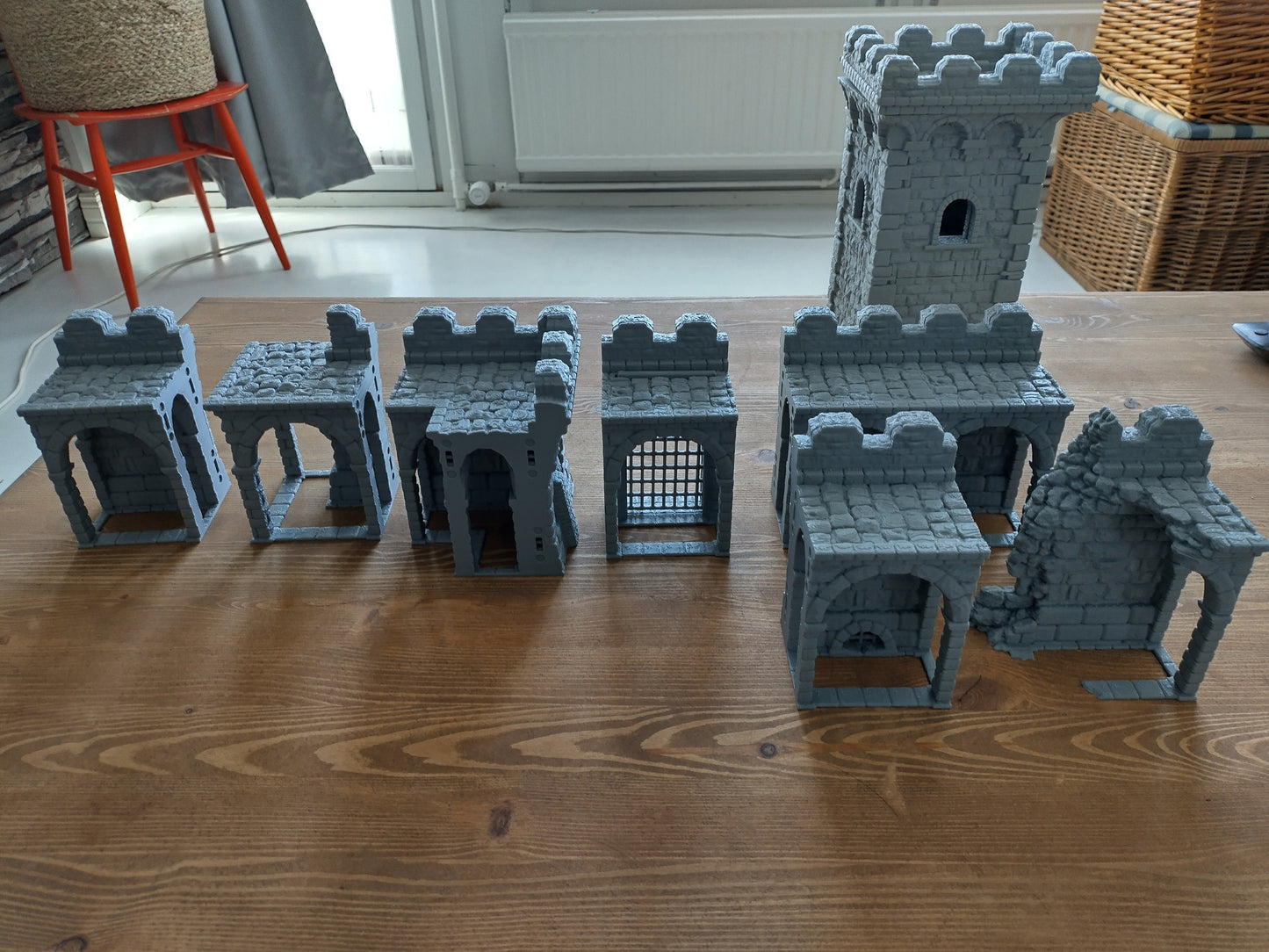 Modular walls 28mm wargaming terrain - make your own fortress! | Part of The Fortress set