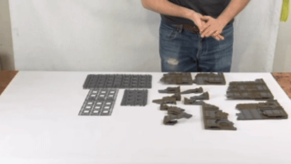 Imperial Gothic Ruins - Foldable modular Sci-Fi terrain for tournament and narrative layouts
