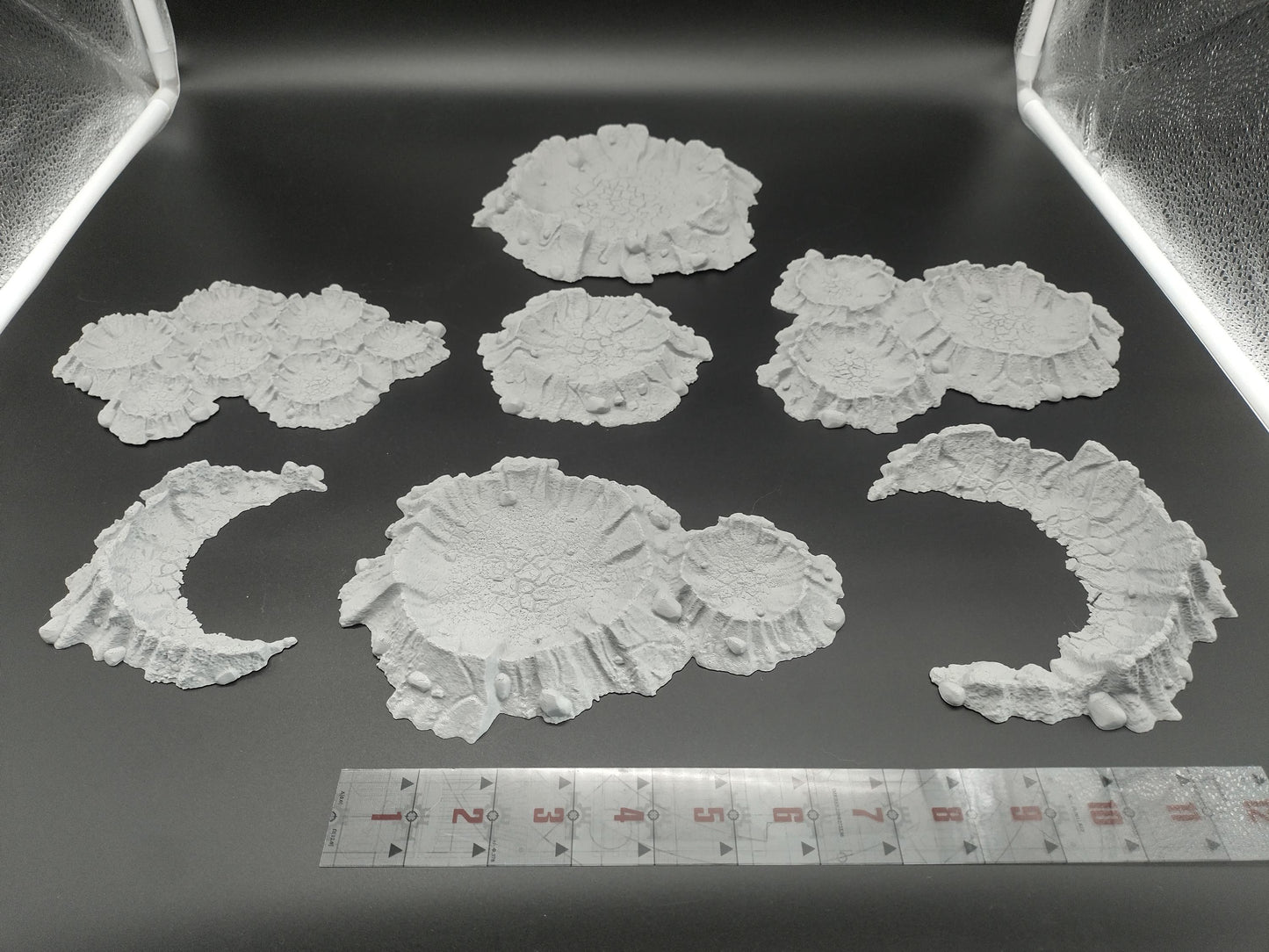Battlefield blast caters 7 piece set wargaming scatter terrain - Sci-Fi grimdark terrain | Trench Warfare Zone