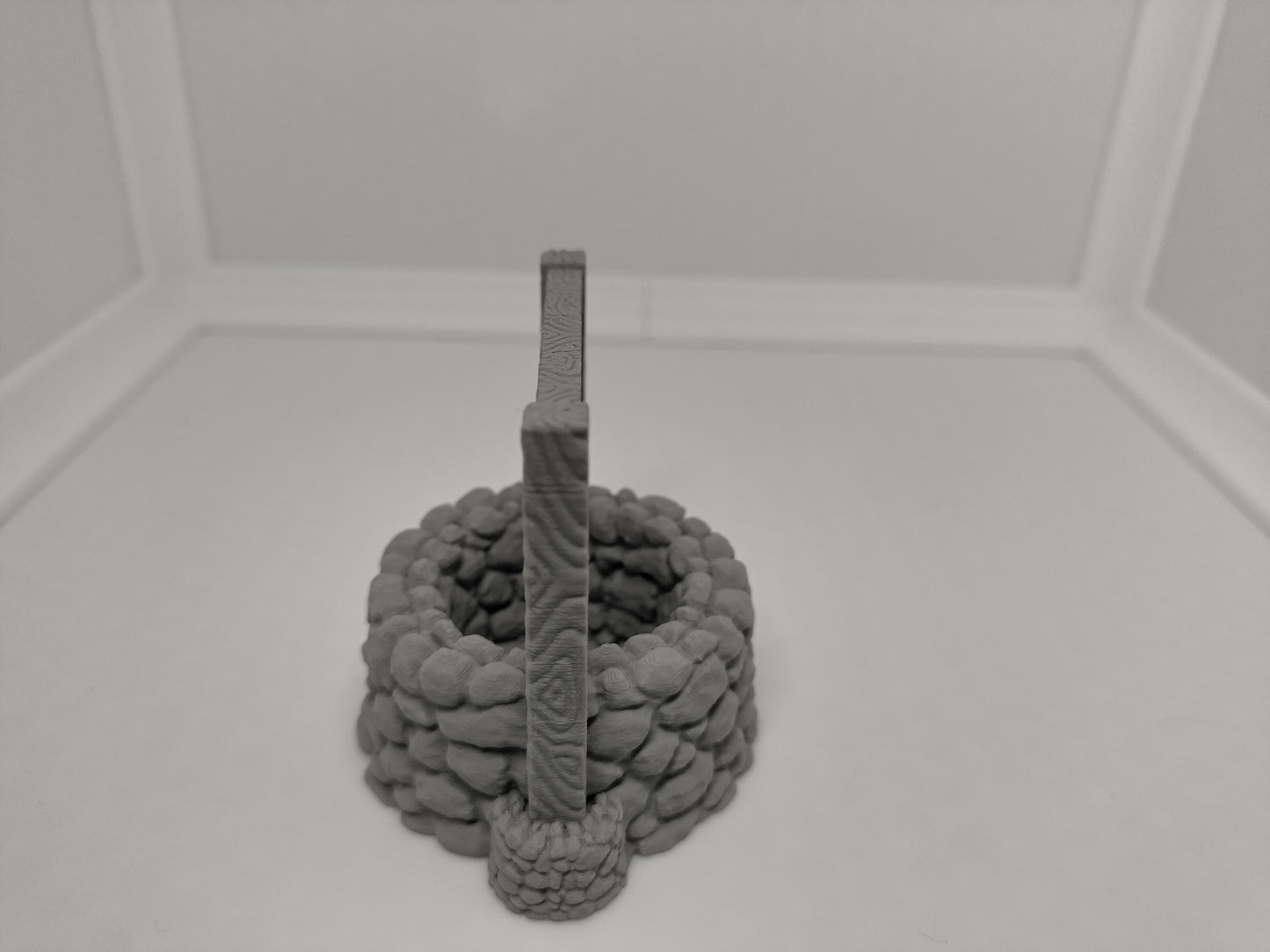 Stone well with a bucket for miniature games | 3D printed | scatter terrain