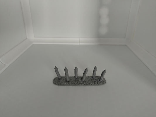 Spiky barrier | 3D printed wargaming & rpg miniature terrain
