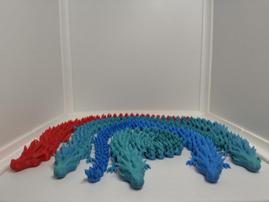 Articulating crystal dragon - 3d printed