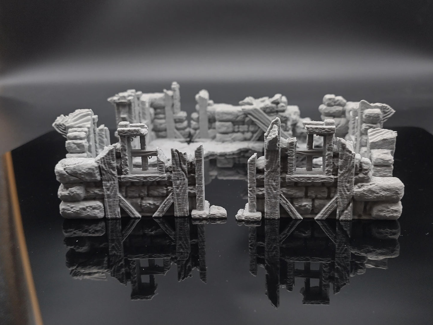 Ruined house for miniature games 3D printed | 28mm | scatter or area terrain | house 4 ground level