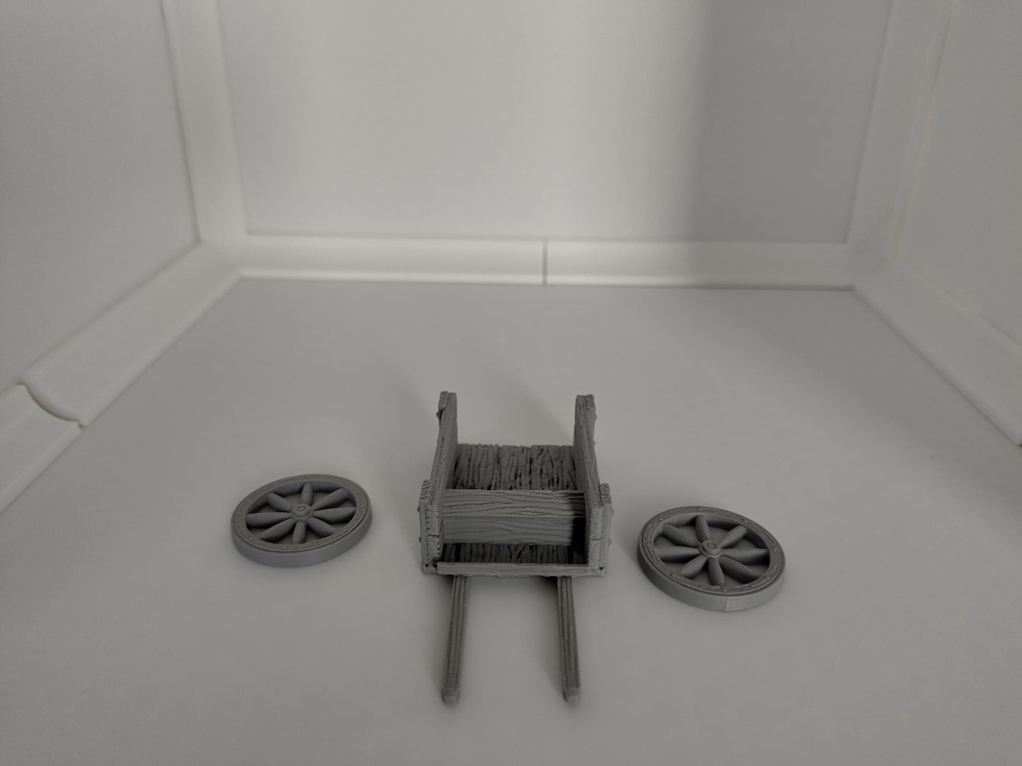 Miniature cart with 4 bundles of sacks | 3D printed terraing for tabeltop games & RPGs