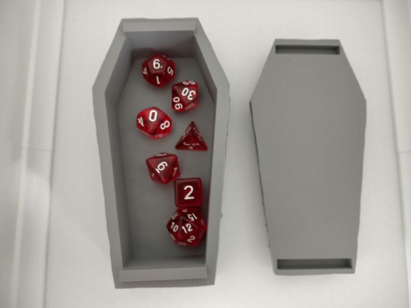 Coffin dice box |  batlord's lair dice storage | 3d printed accessory for tabletop and war games