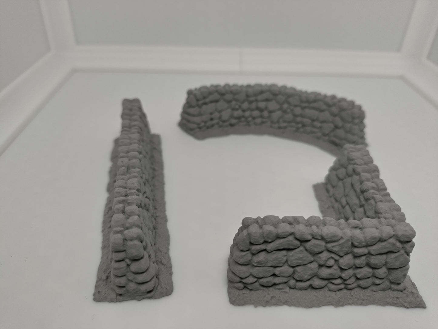 Stone walls for miniature games 3D printed | 28mm scale | scatter terrain