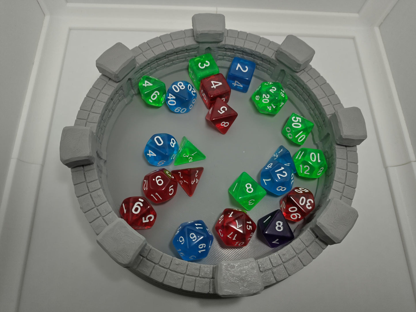 Dwarven walled dice tray | 3d printed accessory for tabletop RPGs and war games