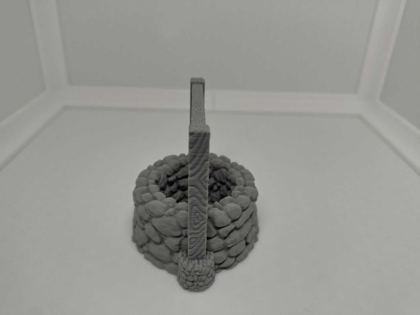 Stone well with a bucket for miniature games | 3D printed | scatter terrain