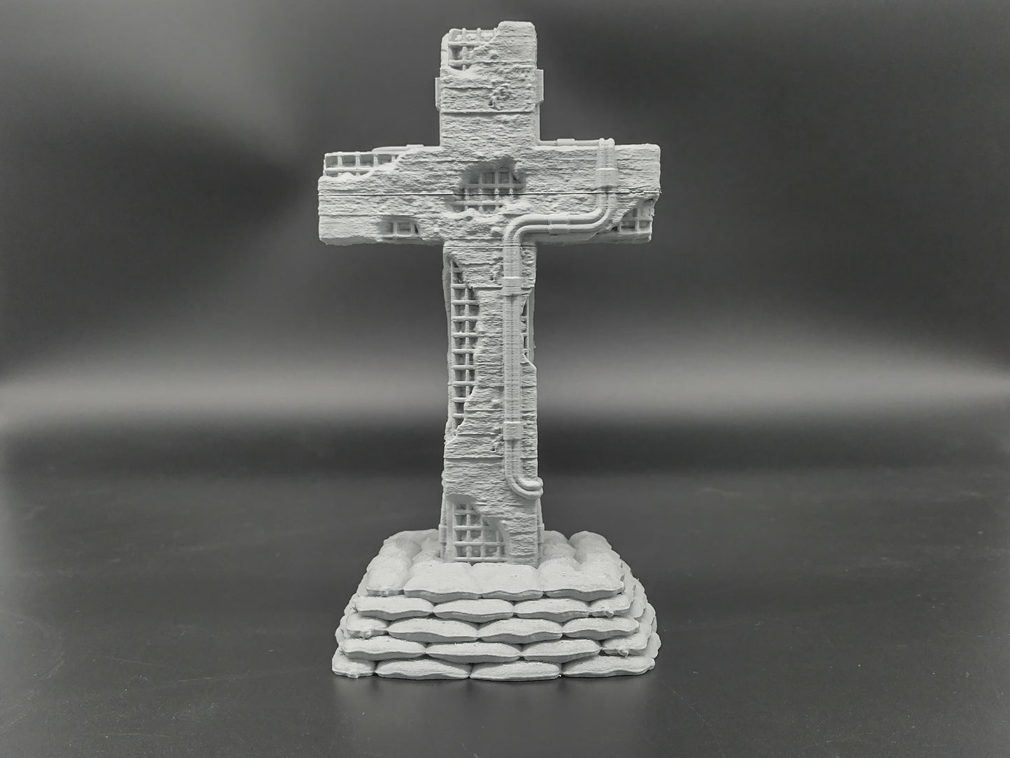 Concrete cross wargaming scatter terrain - Sci-Fi grimdark terrain | Trench Warfare Zone