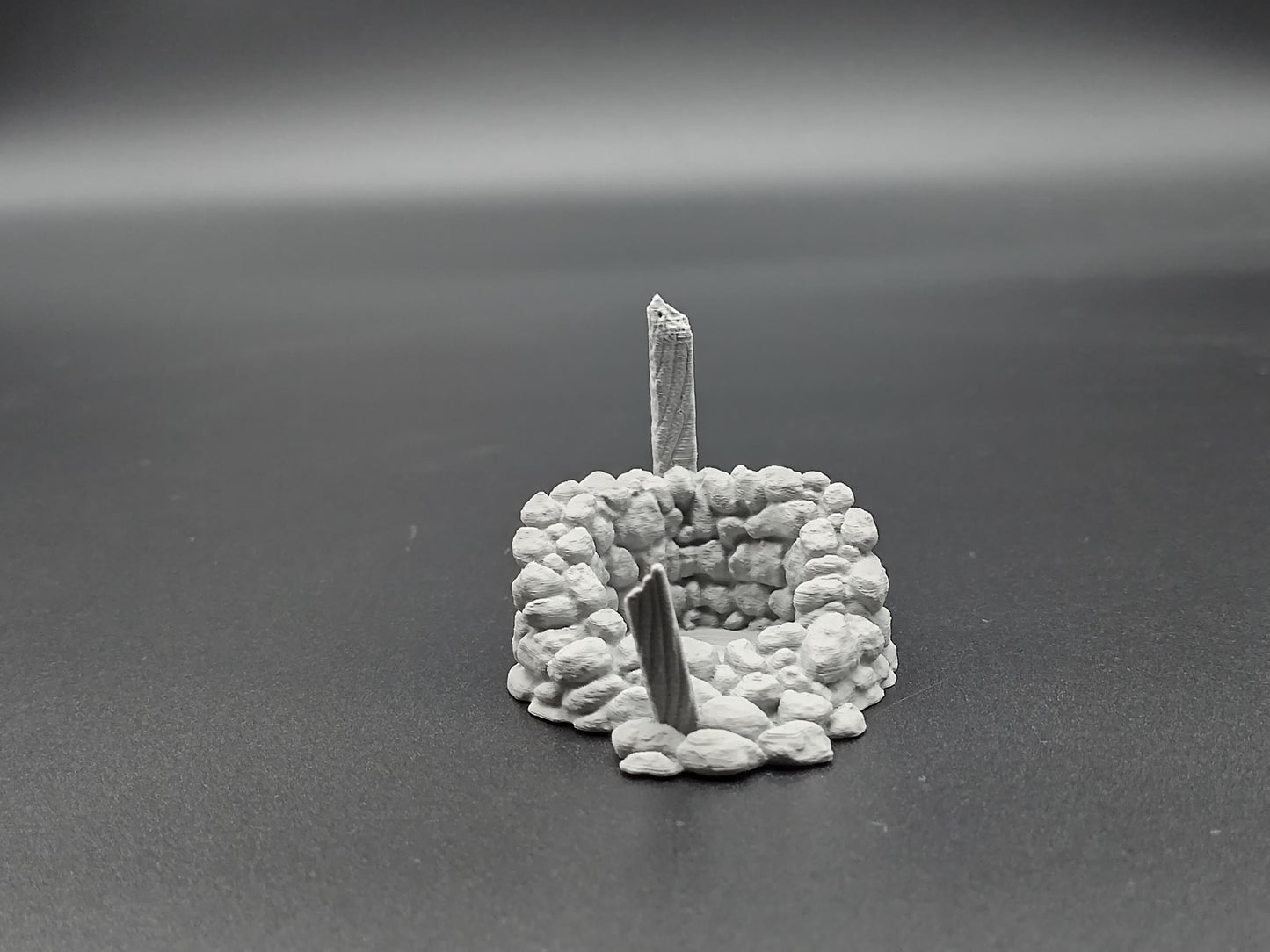 Ruined well for tabletop scales 28mm scale 3D printed scatter terrain