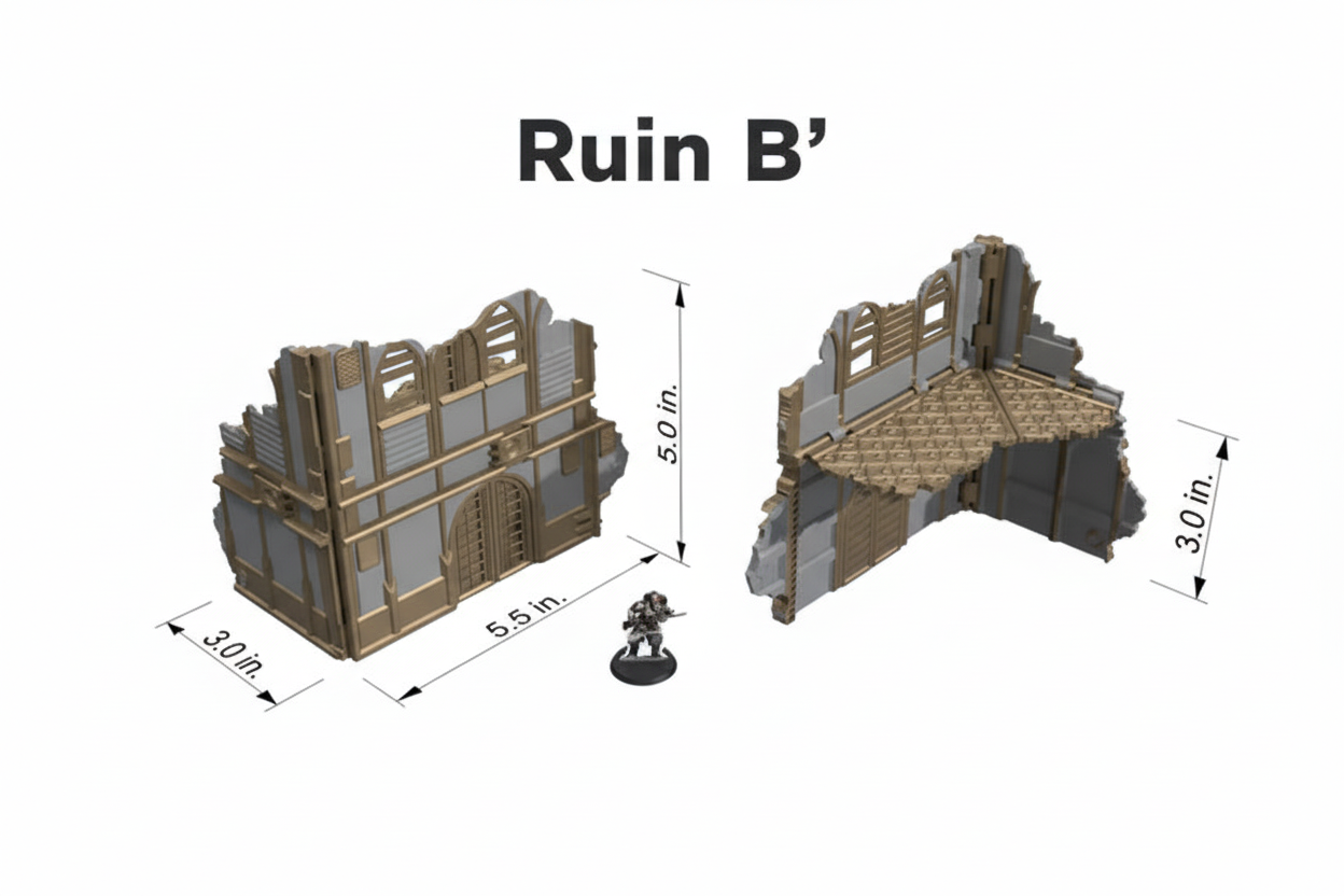 Ruin B' terrain with label
